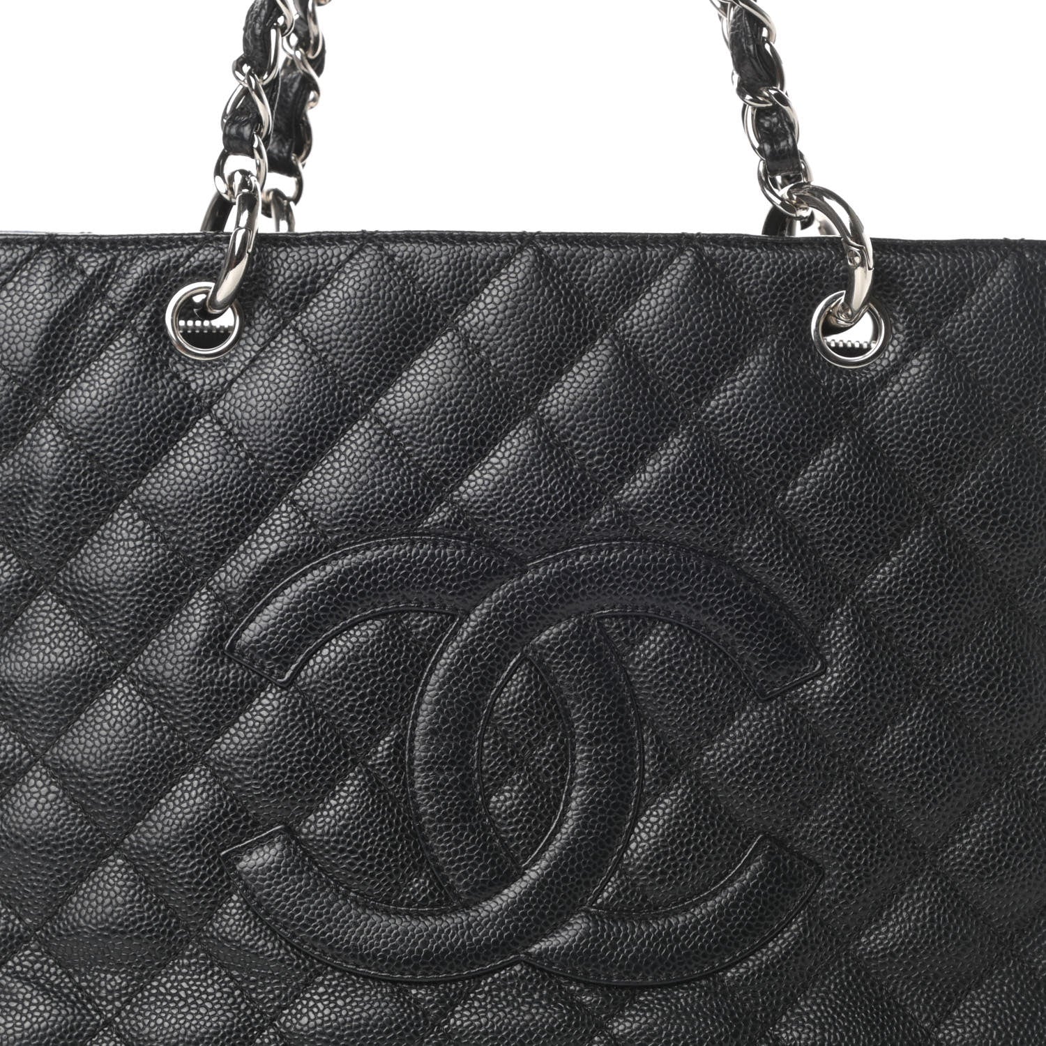 Chanel Caviar Quilted Grand Shopping Tote GST Black 8 of 15
