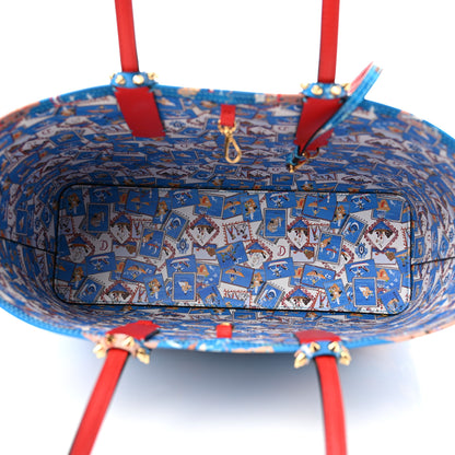 Christian Louboutin Patent Calfskin Small Greekaba Cabata Tote Blue 6 of 11