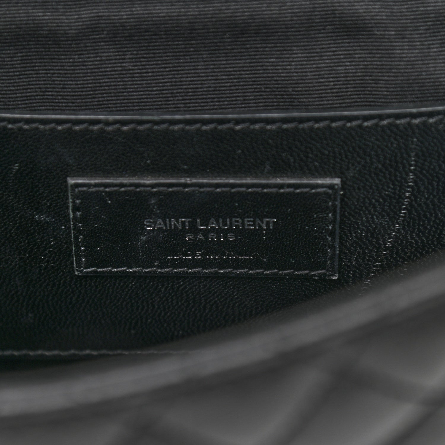 Saint Laurent Sheepskin Tri-Quilt Monogram Medium College Bag Black 8 of 12