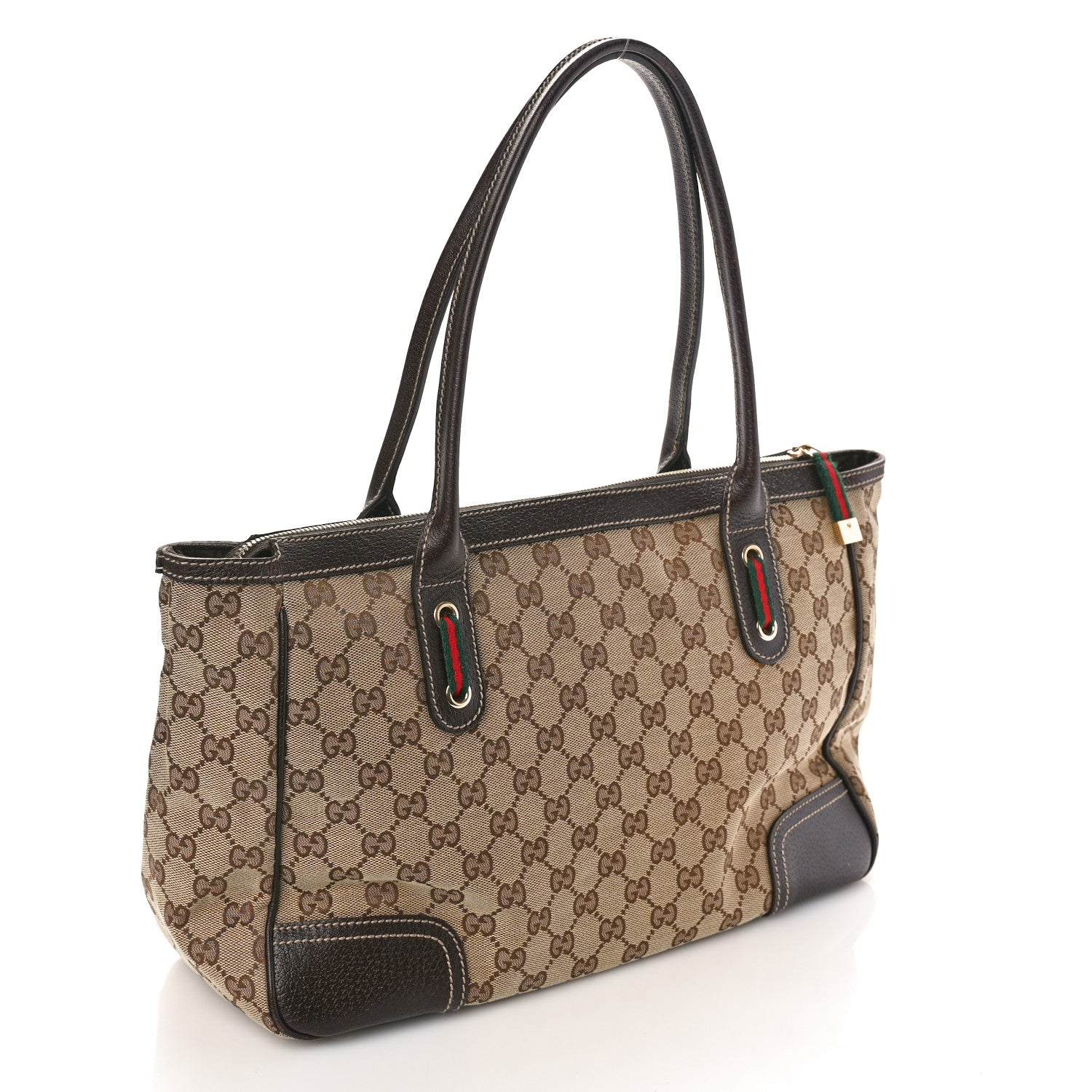 Gucci Monogram Medium Princy Tote Dark Brown 3 of 11
