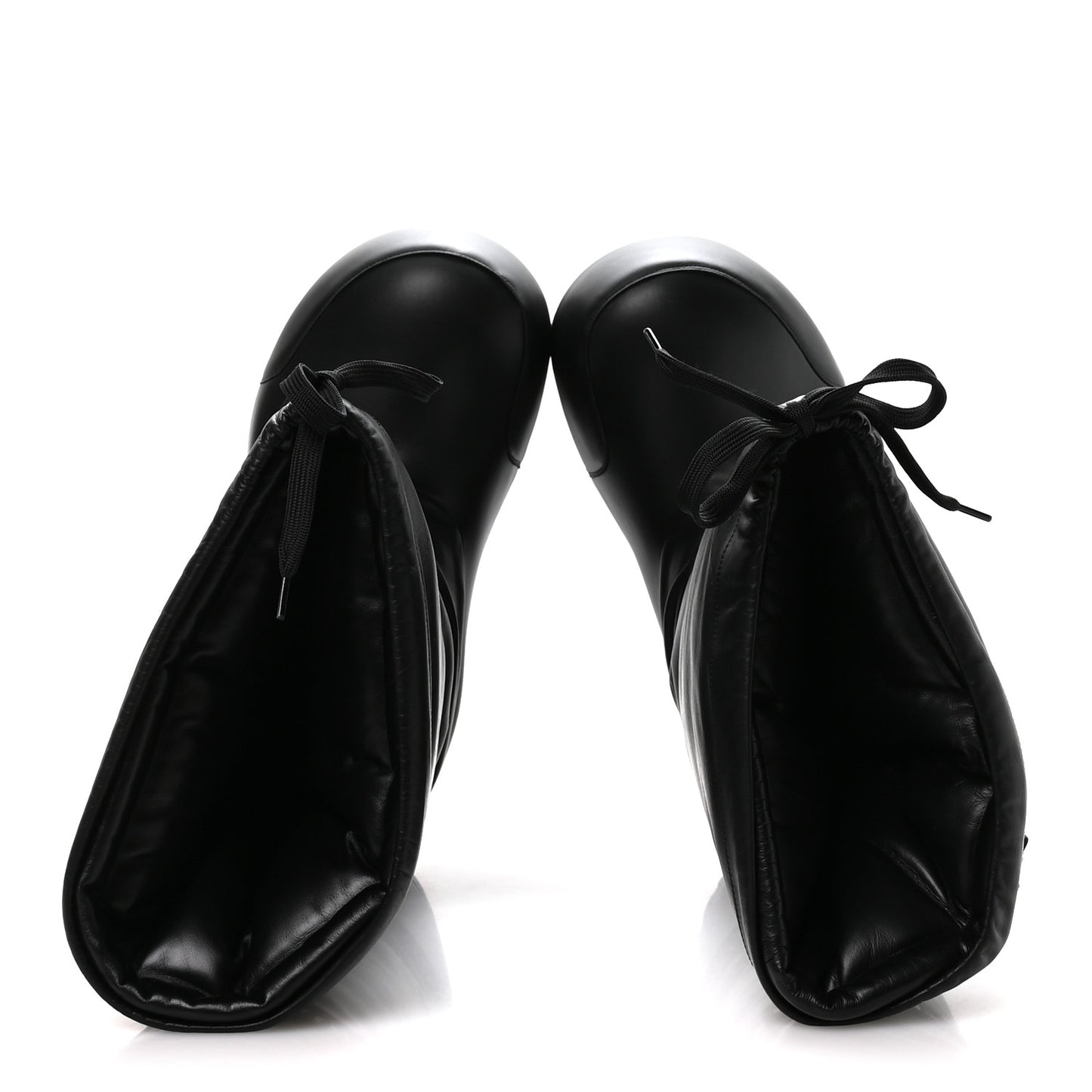 Shiny Super Soft Calfskin Mens Alaska High Boots 43-44 Black