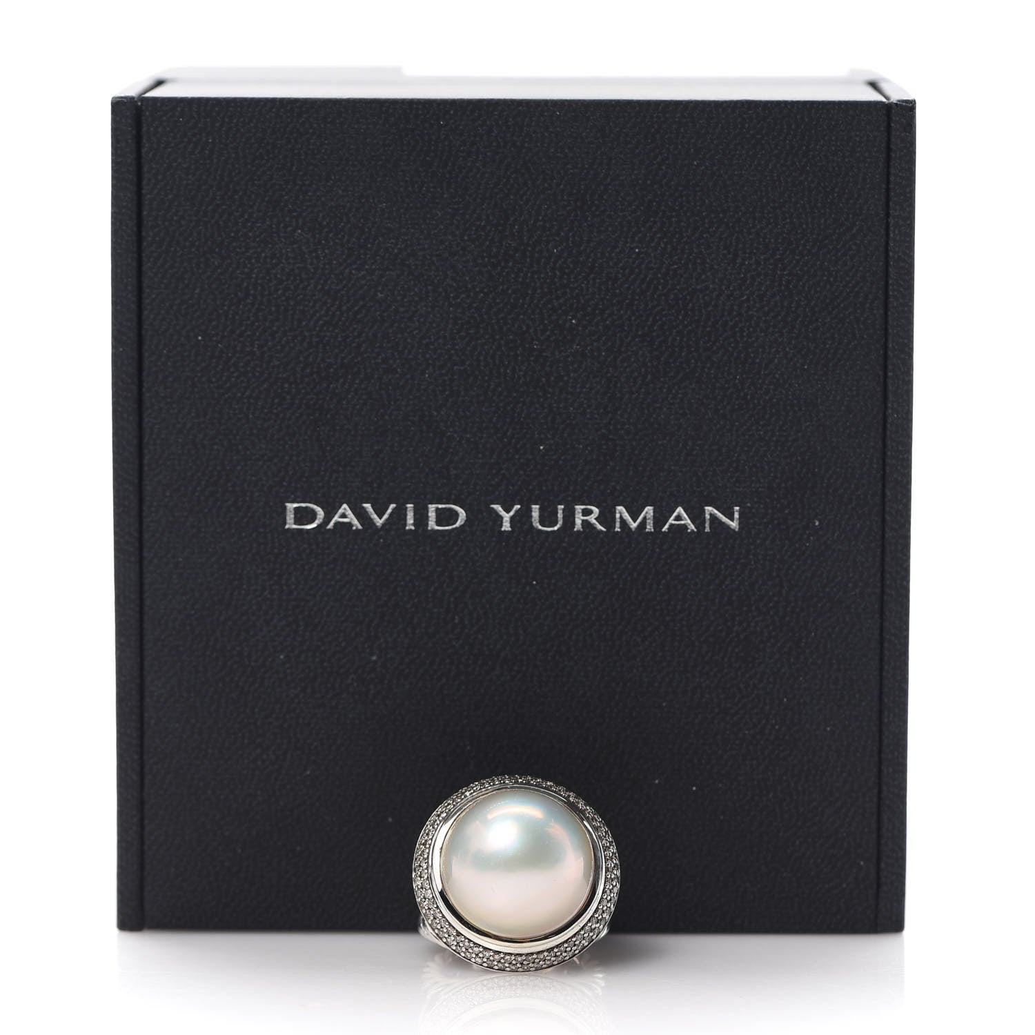 David Yurman Sterling Silver Diamond Pearl 18mm Cerise Ring 52 6 6 of 6