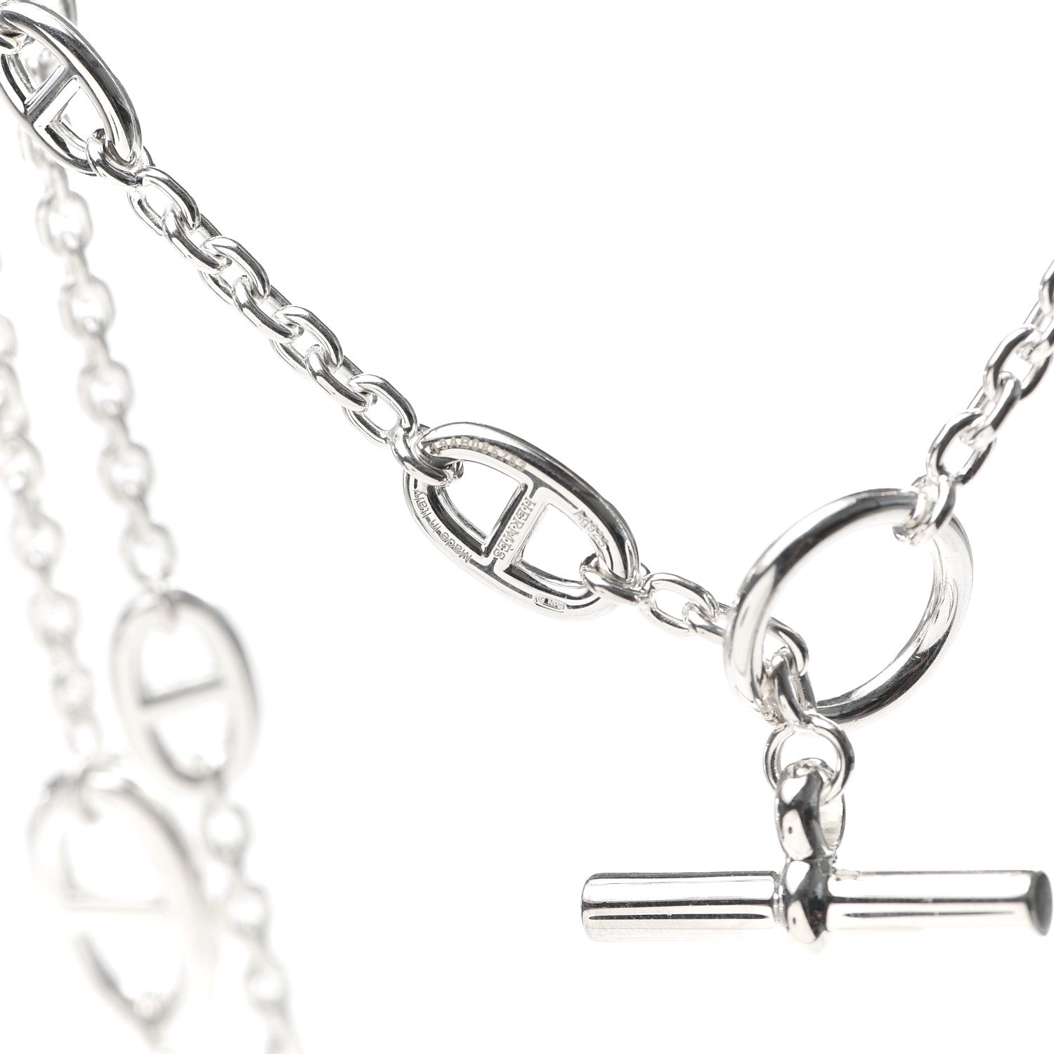 Hermes Sterling Silver Farandole Necklace 120 4 of 5