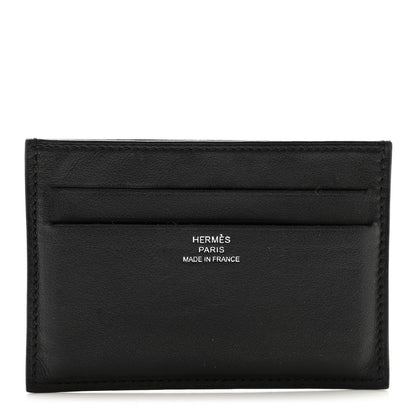 Hermes Swift Citizen Twill Card Case Black 1 of 8