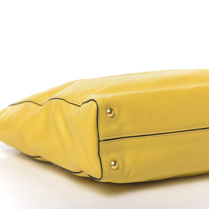 Miu Miu Vitello Soft Calf Tote Yellow 11 of 12
