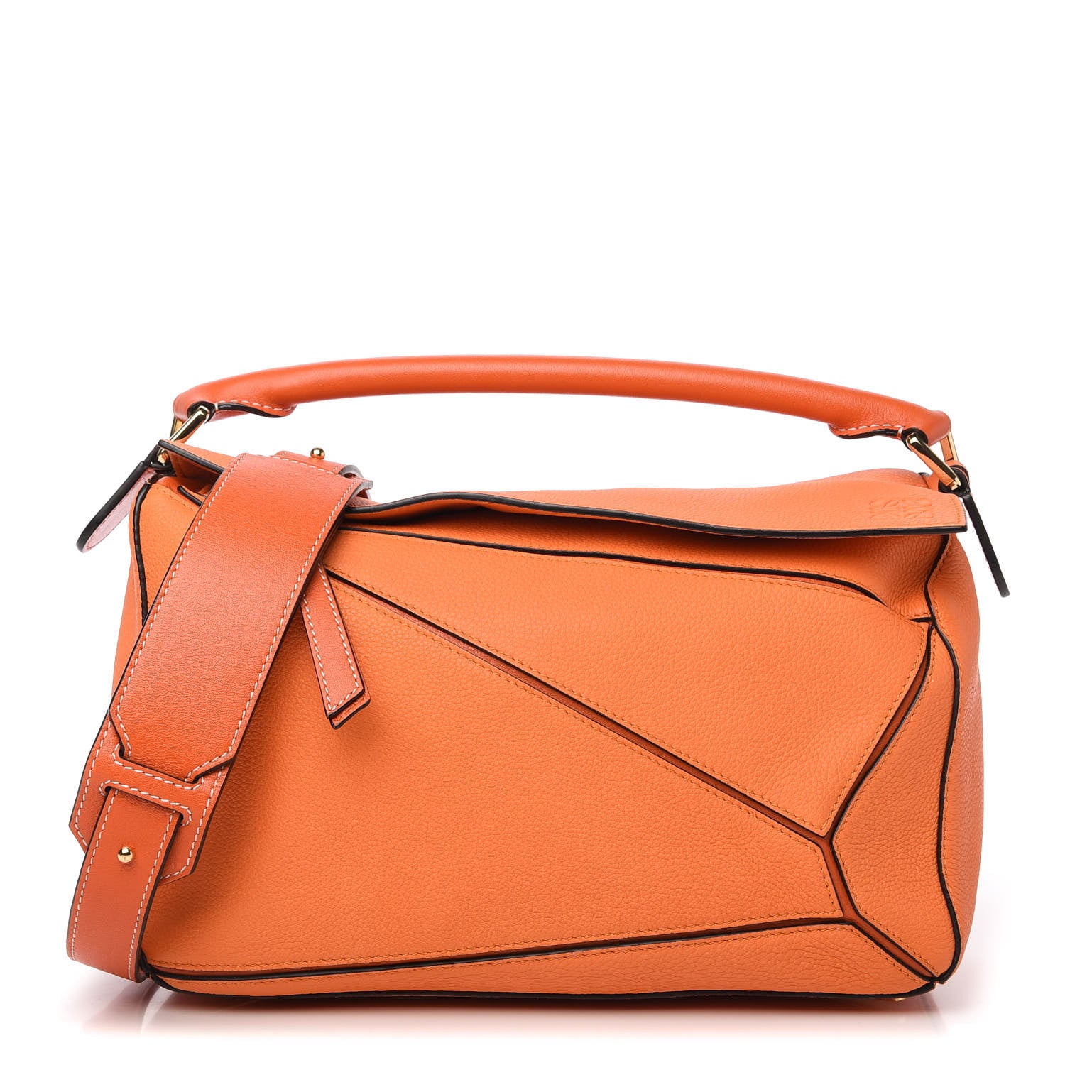 Loewe Calfskin Medium Puzzle Bag Coral 1 of 9