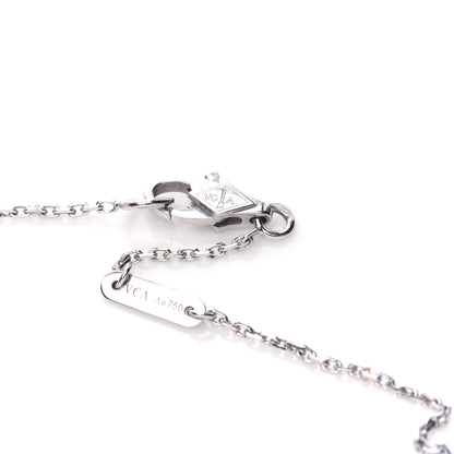 Van Cleef & Arpels 18K White Gold Diamond Sweet Alhambra Pendant Necklace 5 of 7