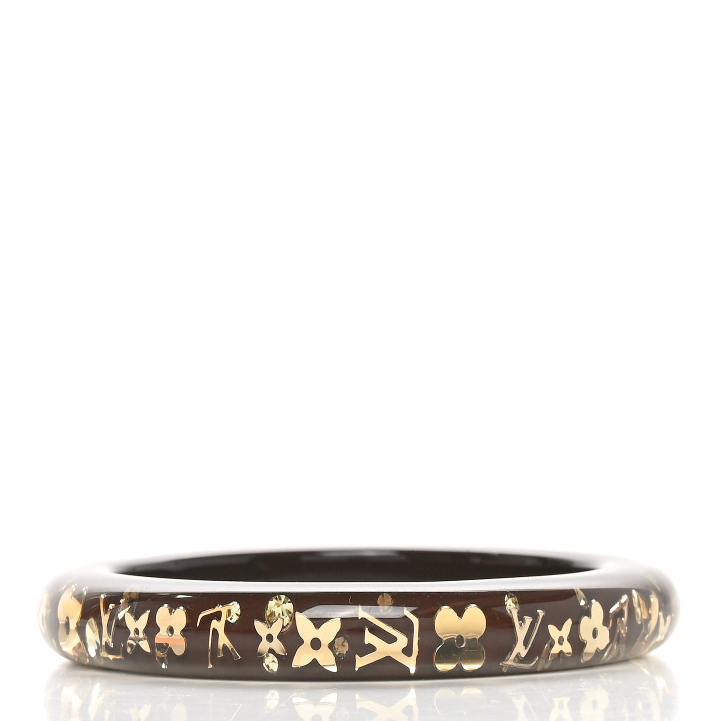 Resin Swarovski Medium Inclusion Bracelet PM Marron