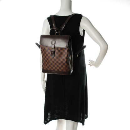 Louis Vuitton Damier Ebene Soho Backpack 2 of 8