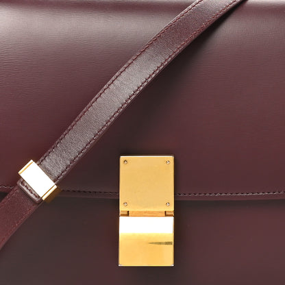 Celine Box Calfskin Medium Classic Box Flap Bag Burgundy 7 of 11