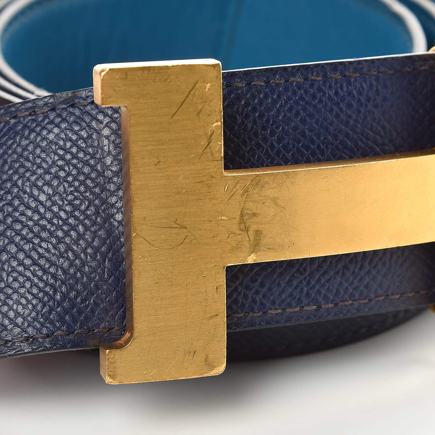 Hermes Epsom Tadelakt 42mm Constance 2 Belt 85 Bleu Izmir Bleu Sapphire 5 of 8