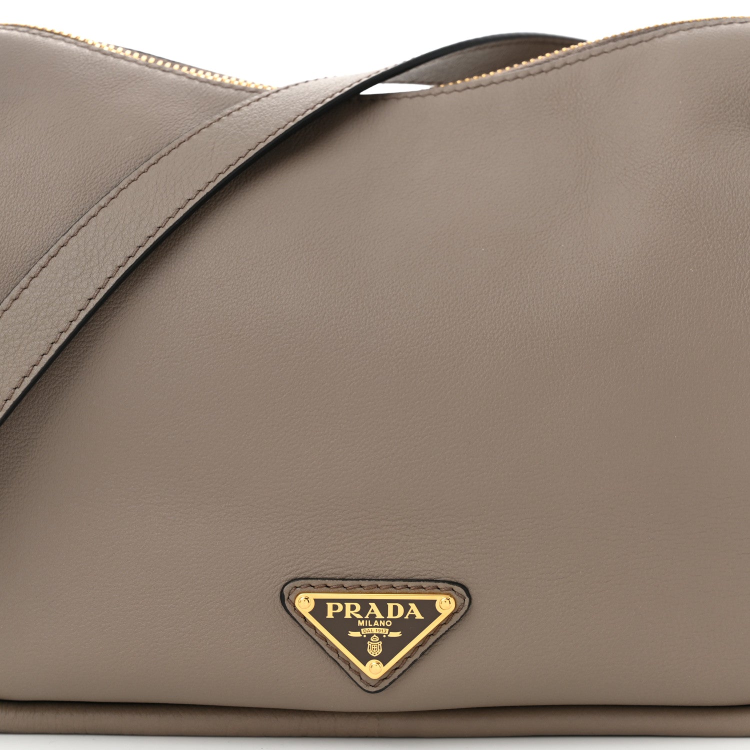 Prada Soft Calfskin Darling Shoulder Bag Argilla 7 of 9