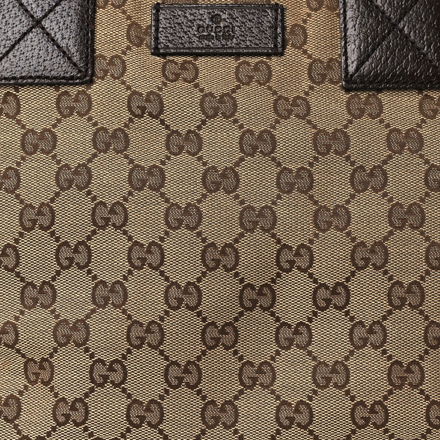 Gucci GG Monogram Medium Web Handle Bucket Tote Dark Brown 9 of 11