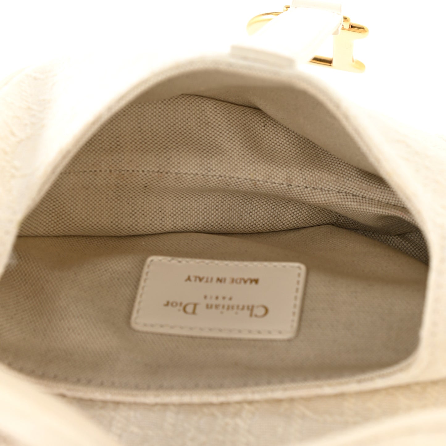Oblique Mini Saddle Bag White
