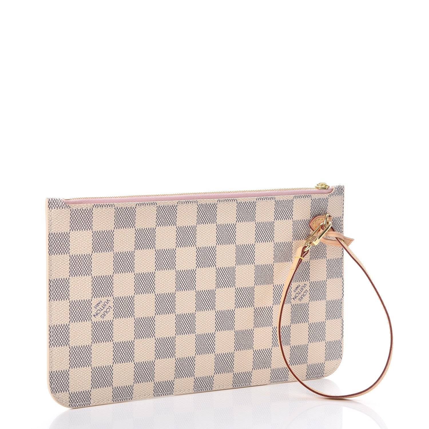 Louis Vuitton Damier Azur Neverfull MM GM Pochette Rose Ballerine 3 of 8