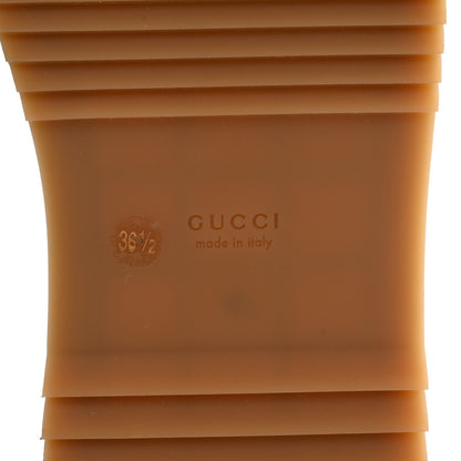 Gucci New Denim GG Monogram Angelina Platform 55mm Slide Sandals 36.5 Blue Tea 6 of 9