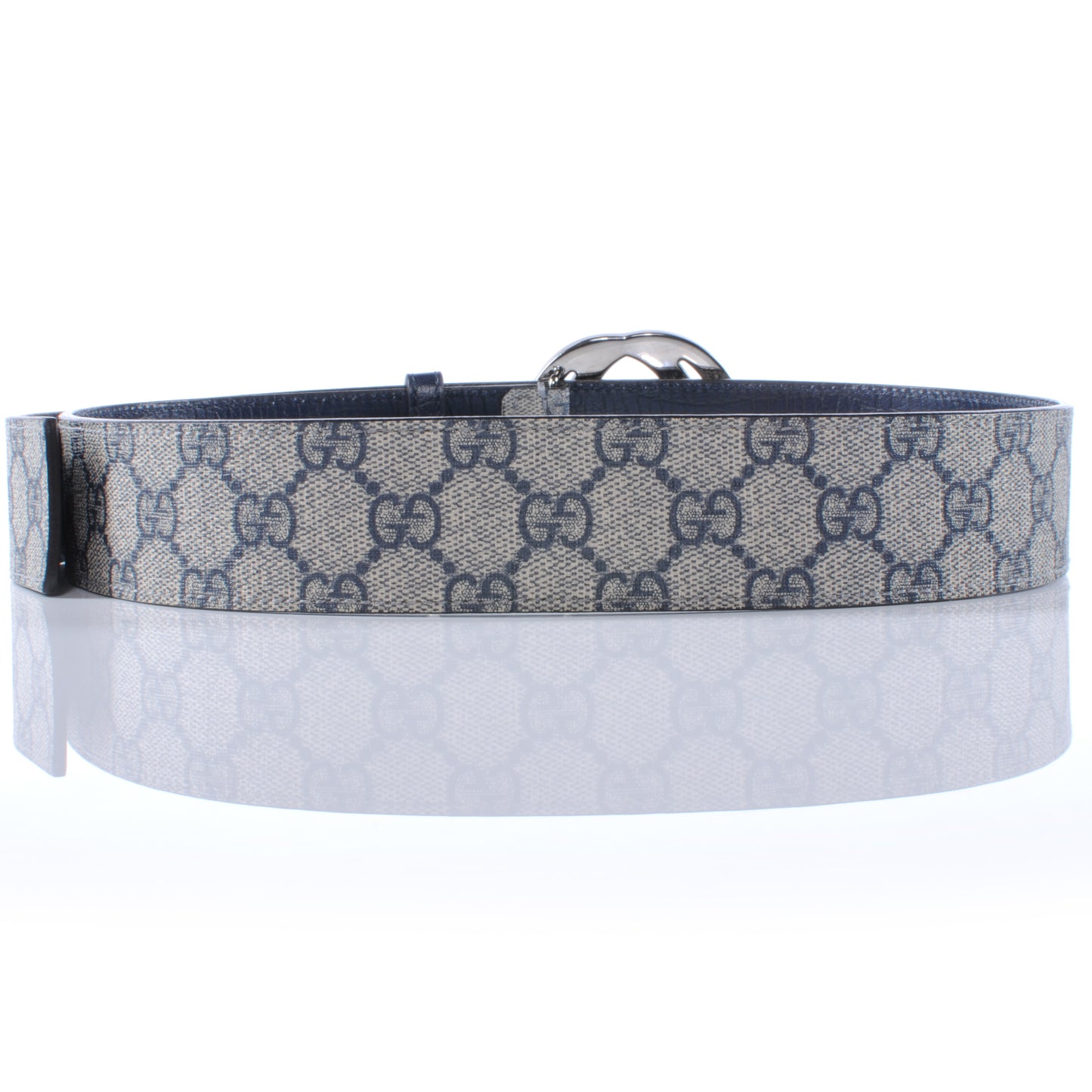 GG Plus Monogram Belt 90 36 Navy Blue