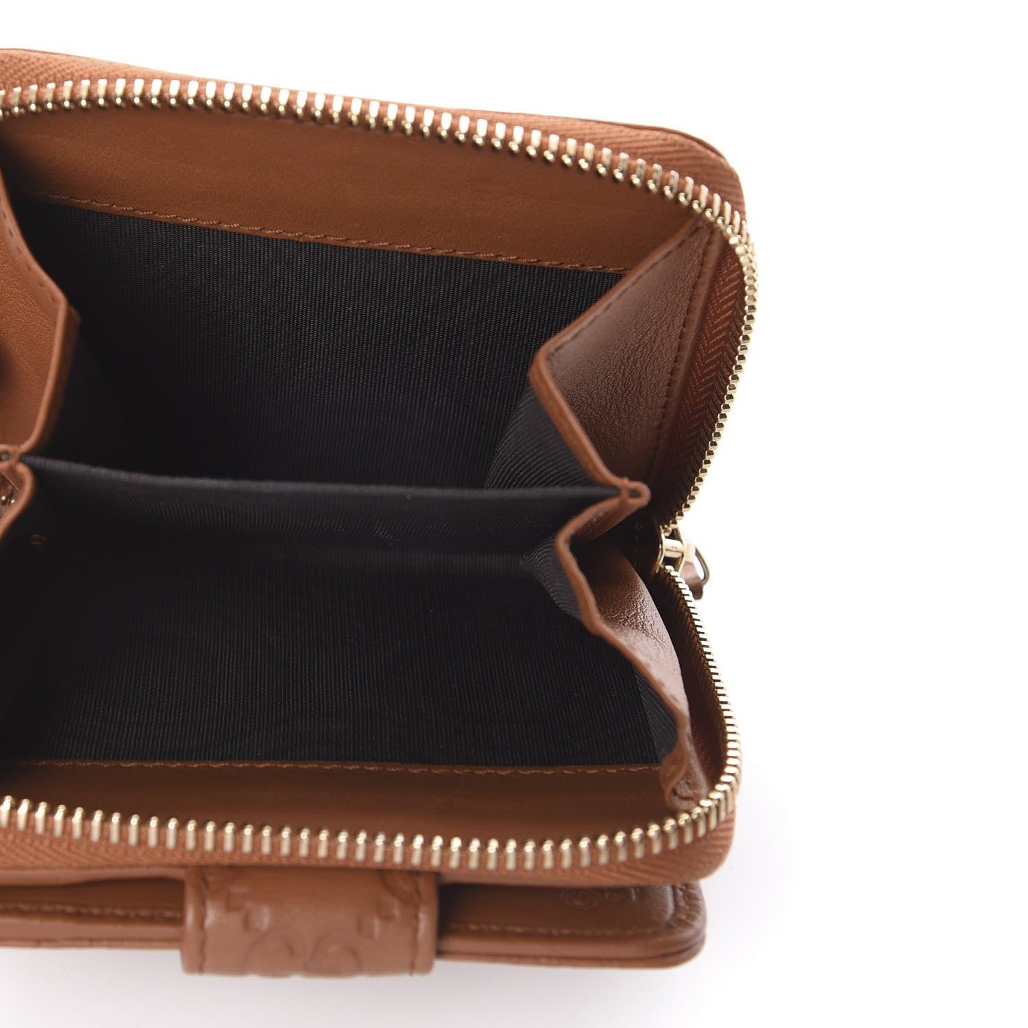 Gucci Guccissima Zip Around French Wallet Brown 4 of 5