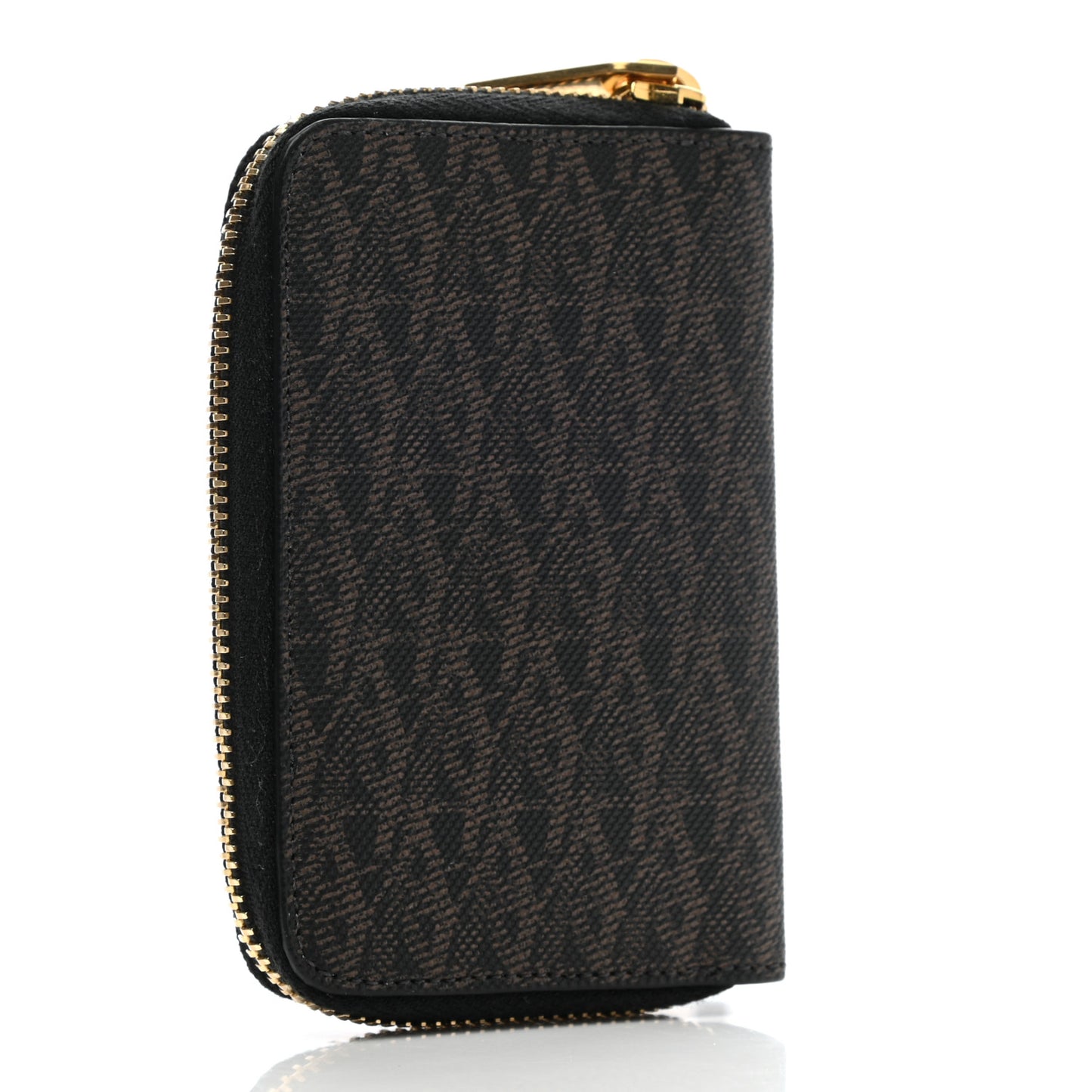 Classic Toile Monogram Key Holder Zip Pouch Black