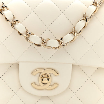 Chanel Lambskin Quilted Mini Rectangular Flap White 8 of 11