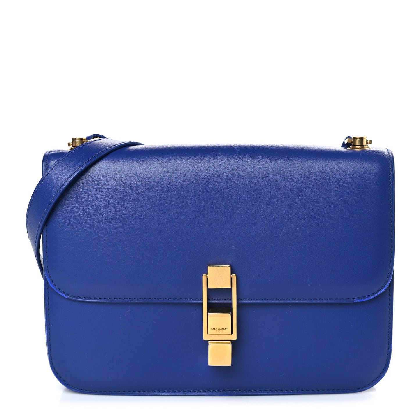 Smooth Calfskin Carre Satchel Royal Blue
