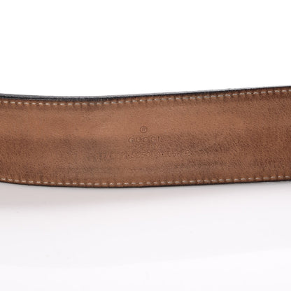 Gucci Calfskin Web Interlocking G Belt 105 42 Black 10 of 10