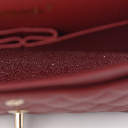 Chanel Caviar Quilted Medium Double Flap Dark Red 9 of 13