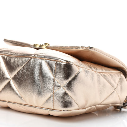 Chanel Metallic Lambskin Quilted Medium Chanel 19 Flap Gold 7 of 11