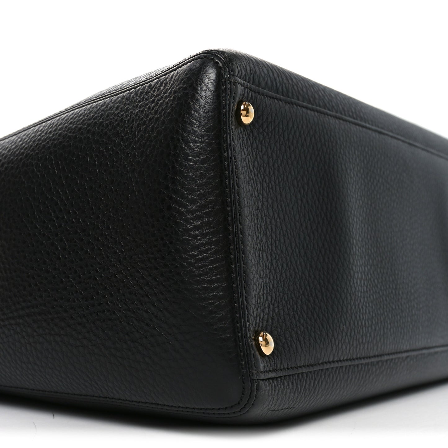 Calfskin Cerf Executive Shopper Tote Black