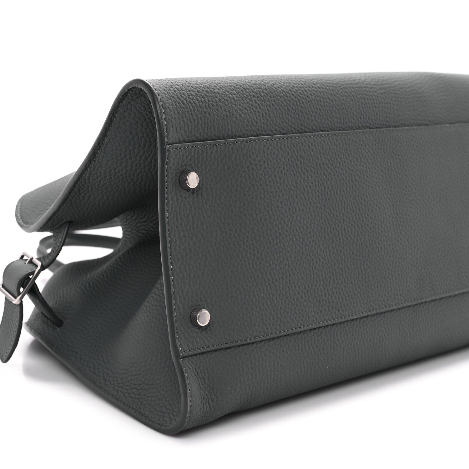 The Row Grained Calfskin EW Margaux Timouse Grey 8 of 9