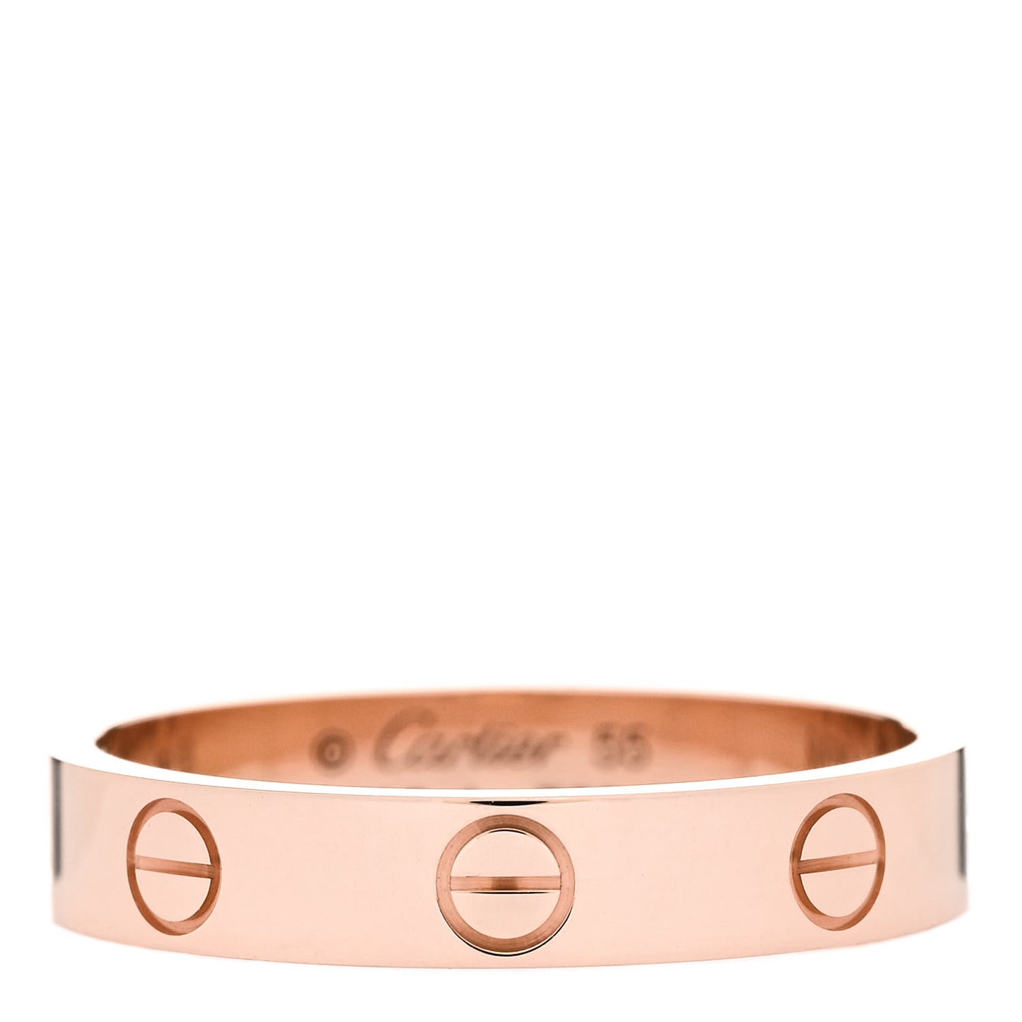 18K Pink Gold 3.5mm LOVE Wedding Band Ring 55 7.25