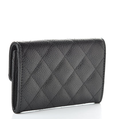 Chanel Caviar Quilted Flap Card Holder Wallet Black 3 of 9