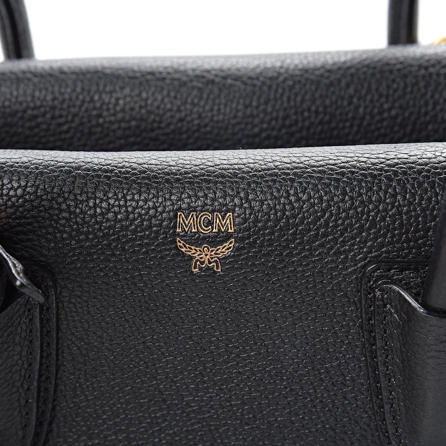 Grained Calfskin Medium Milla Tote Black