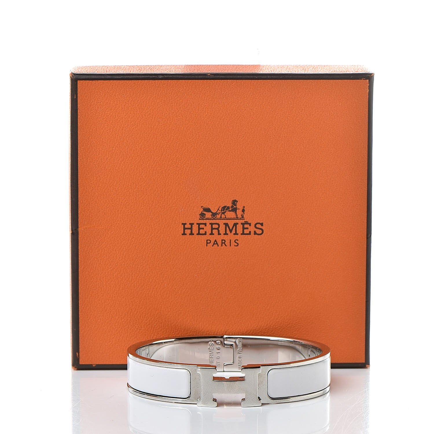 Hermes Enamel Narrow Clic Clac H Bracelet PM White 6 of 6