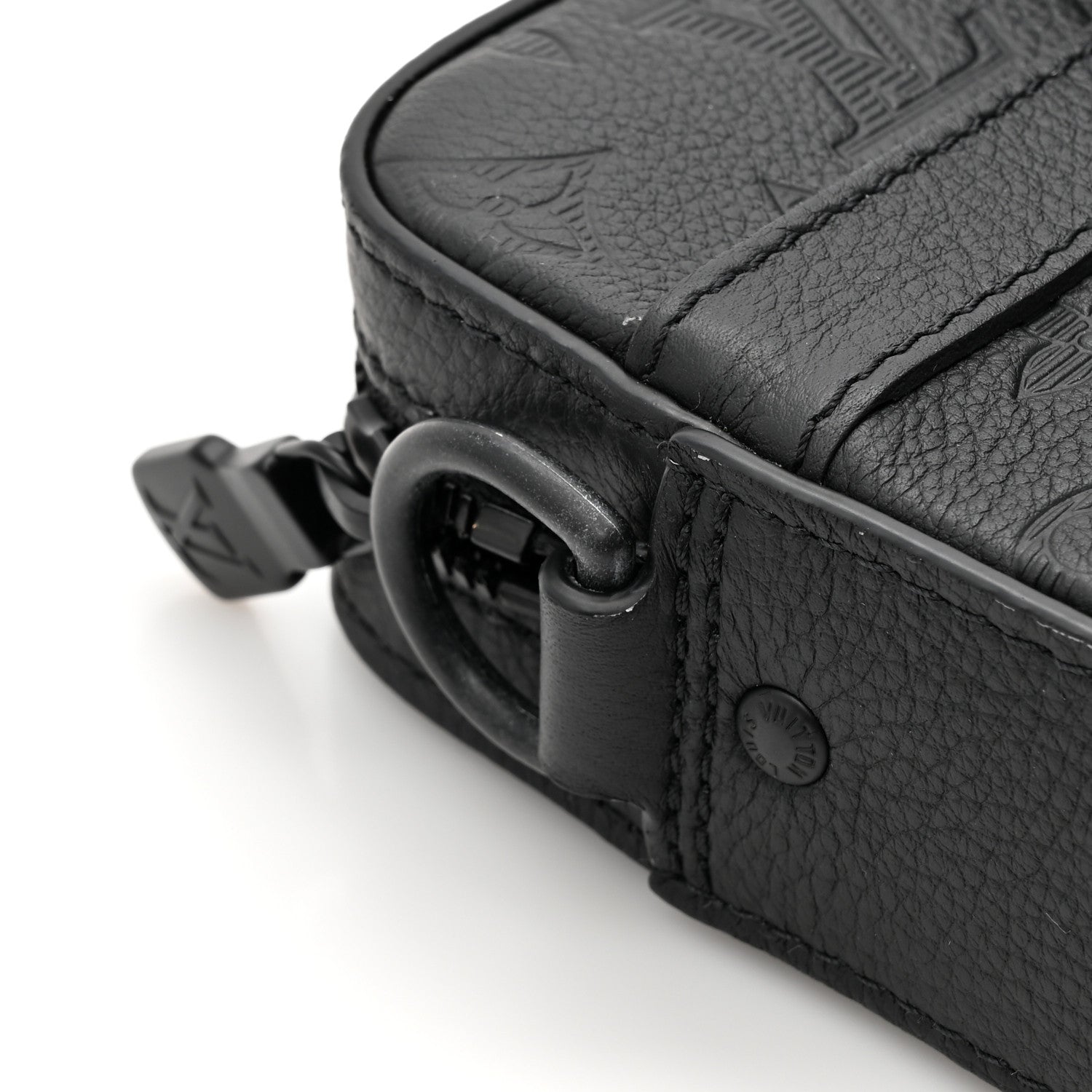 Louis Vuitton Calfskin Monogram Shadow Trio Messenger Black 12 of 13