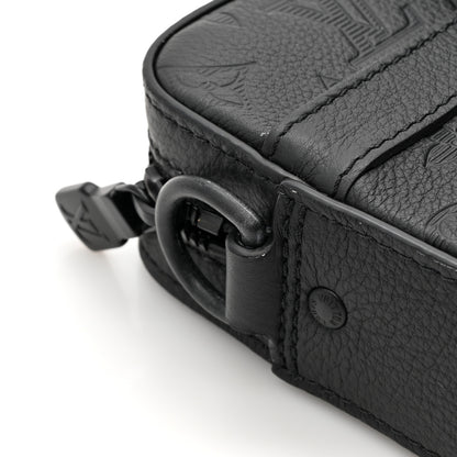 Louis Vuitton Calfskin Monogram Shadow Trio Messenger Black 12 of 13