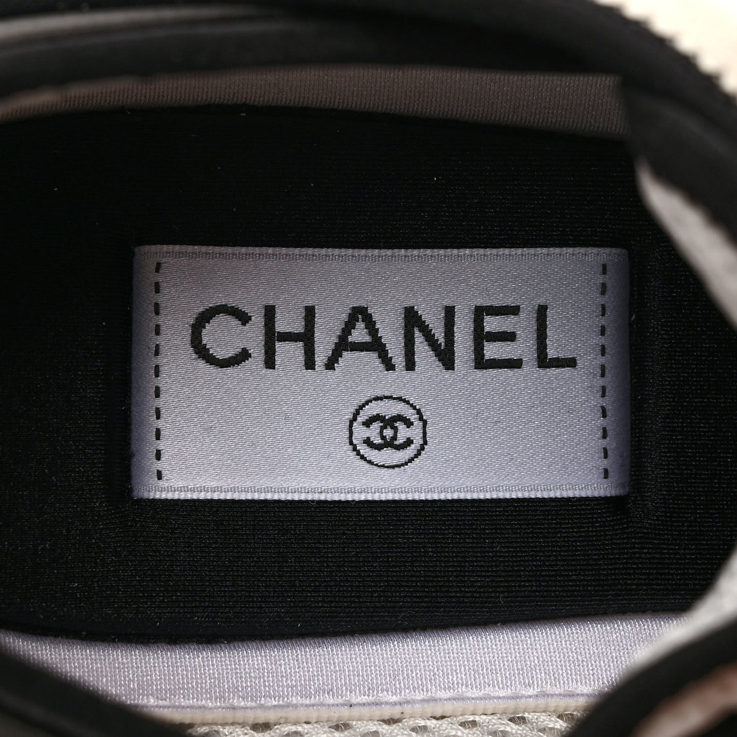 Velvet Calfskin Mixed Fibers CC Sneakers 41 Ivory Black