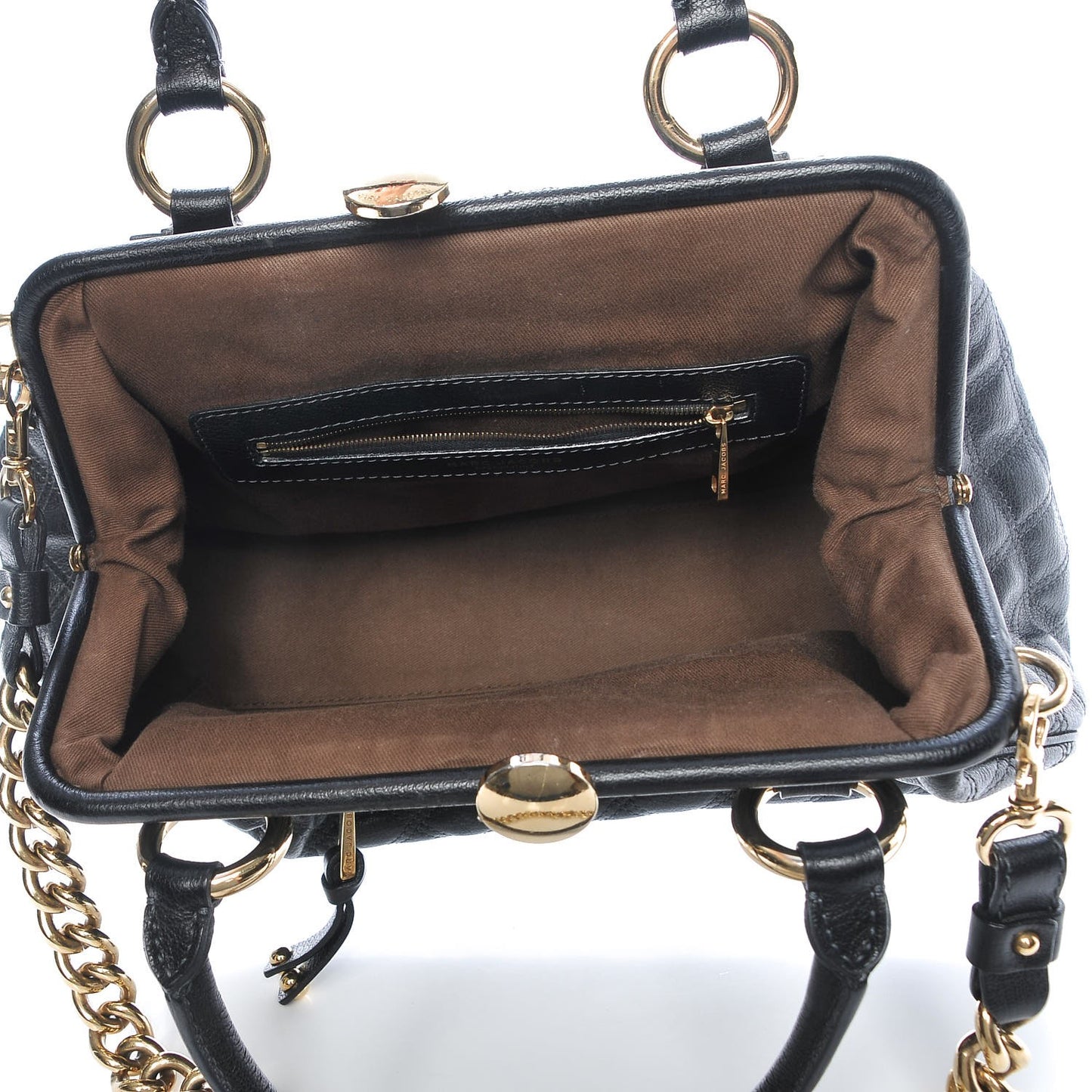 Calfskin Quilted Stam Black