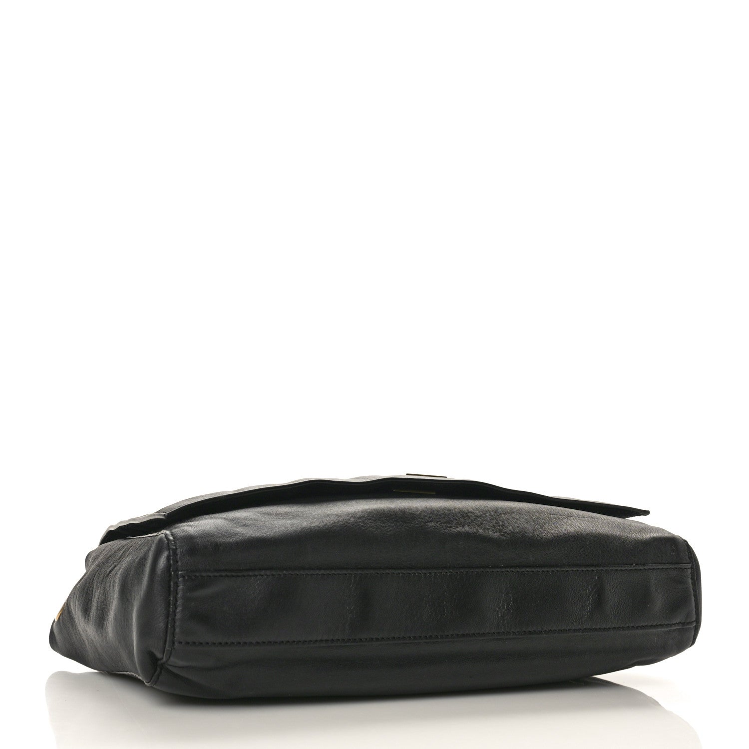 Saint Laurent Smooth Calfskin Suede Medium Reversible Monogram Kate Satchel Black 15 of 18