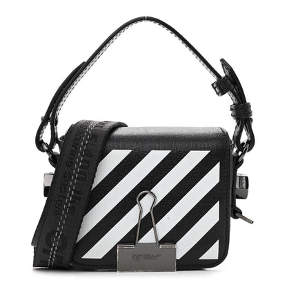 Off-White Calfskin Diag Belt Bag Black White 1 of 12