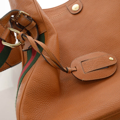 Gucci Leather Heritage Medium Shoulder Bag Light Tobacco 8 of 8