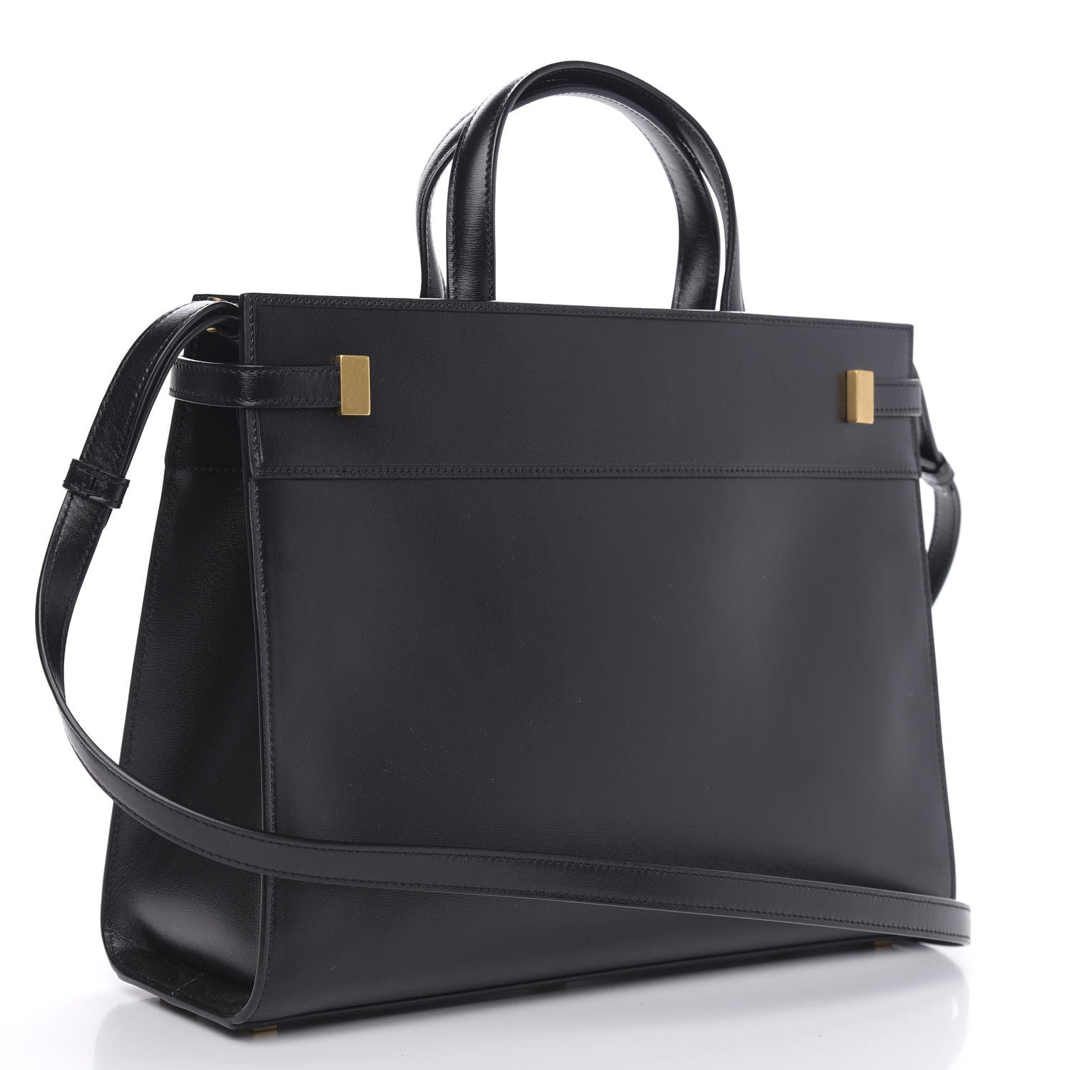 Saint Laurent Calfskin Small Manhattan Shopper Tote Black 4 of 9