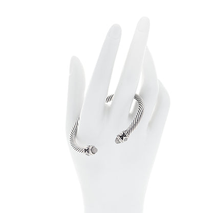 David Yurman Sterling Silver Diamond 5mm Cable Renaissance Bracelet 2 of 6
