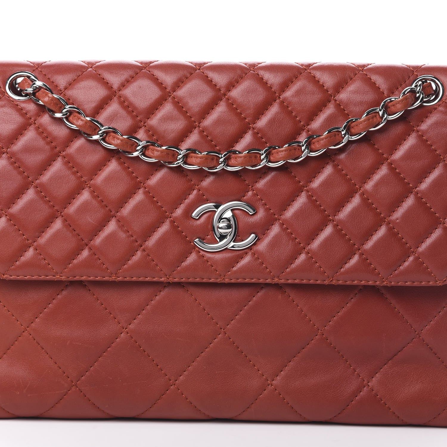 Chanel Calfskin Quilted In the Business Flap Bag Red 8 of 13