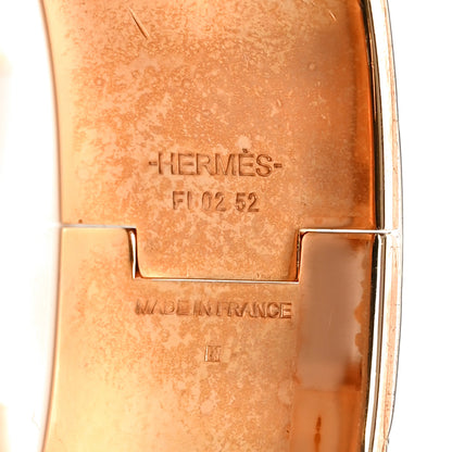 Hermes Enamel Printed Wide Cliquetis Click Clac H Bracelet PM Ultra Pink 4 of 4