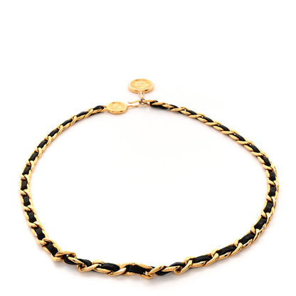 Chanel Lambskin Chain CC Medallion Belt Black Gold 2 of 9