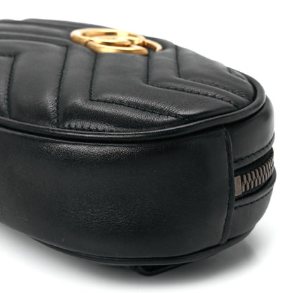 Gucci Calfskin Matelasse GG Marmont Belt Bag 75 30 Black 13 of 13