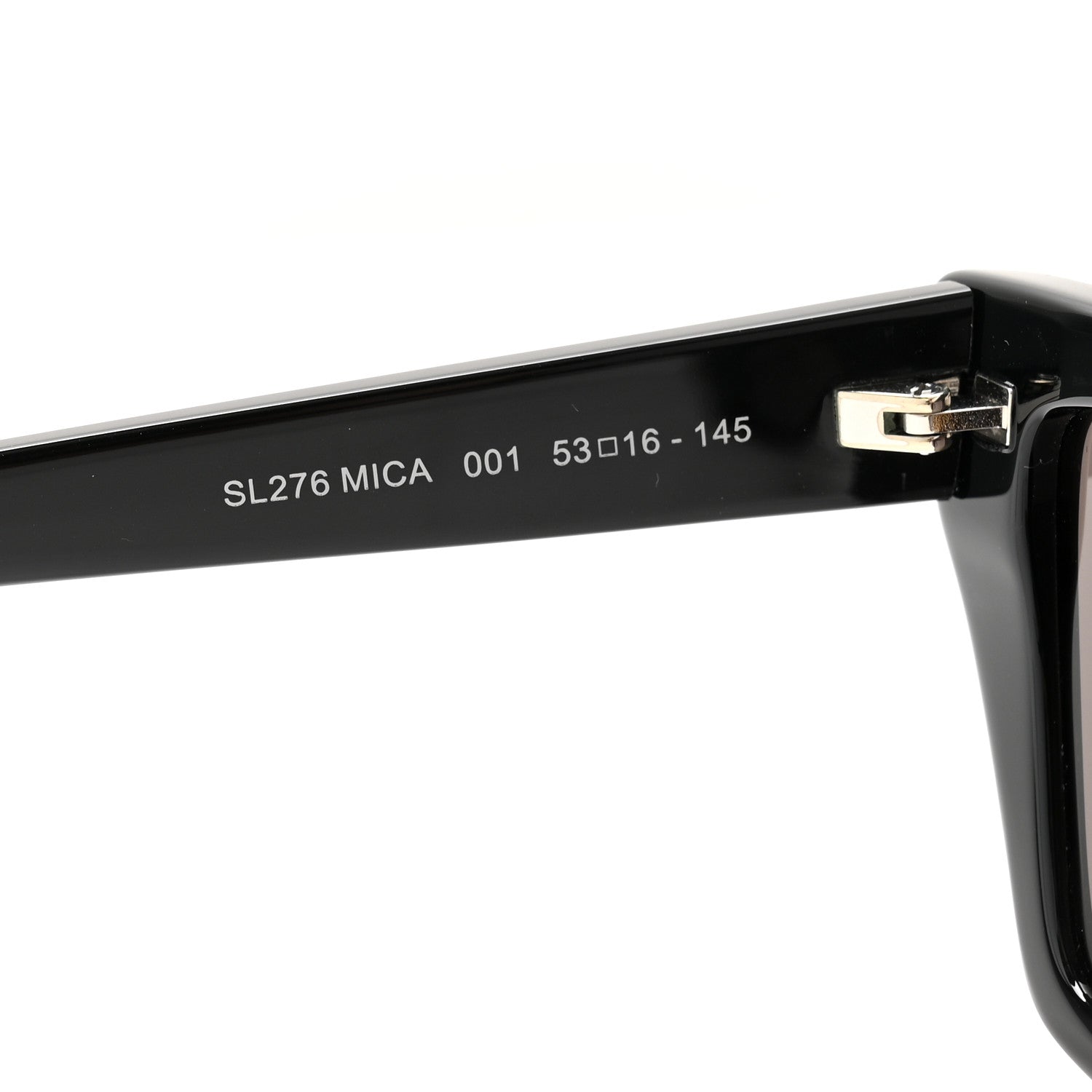 Saint Laurent Acetate Mica Cat Eye Sunglasses SL 276 Black 7 of 8