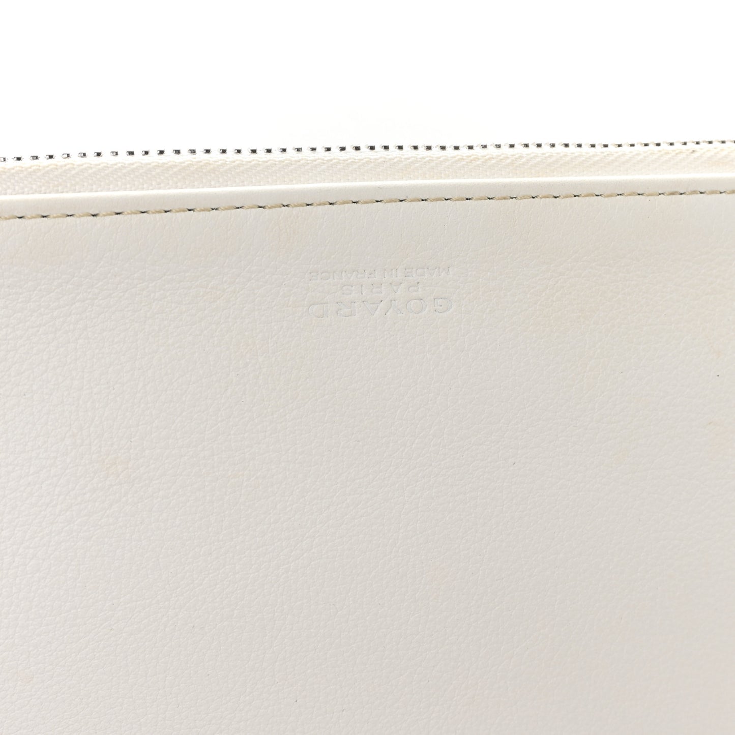 Goyardine Sainte Marie Soft Clutch White