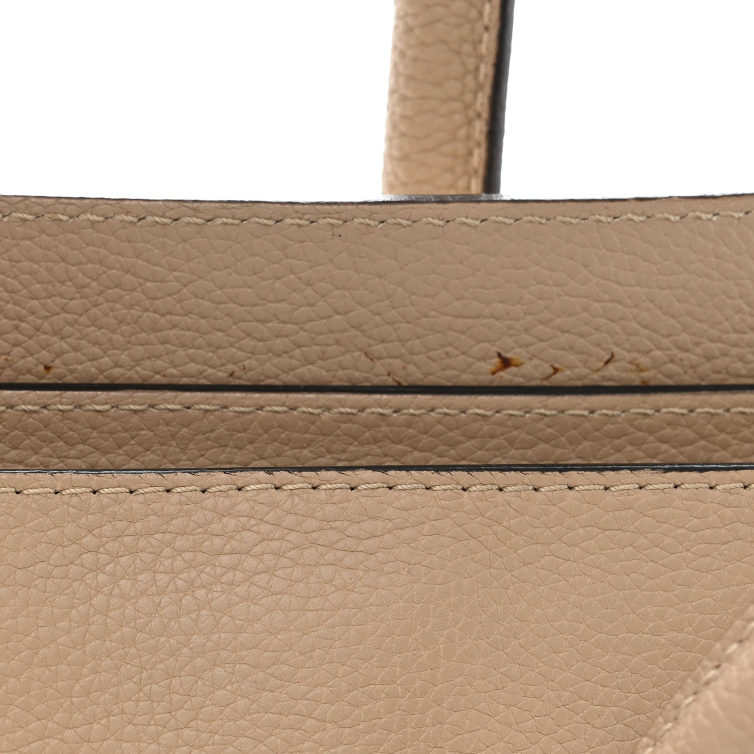 Celine Drummed Calfskin Shoulder Luggage Dune 12 of 13